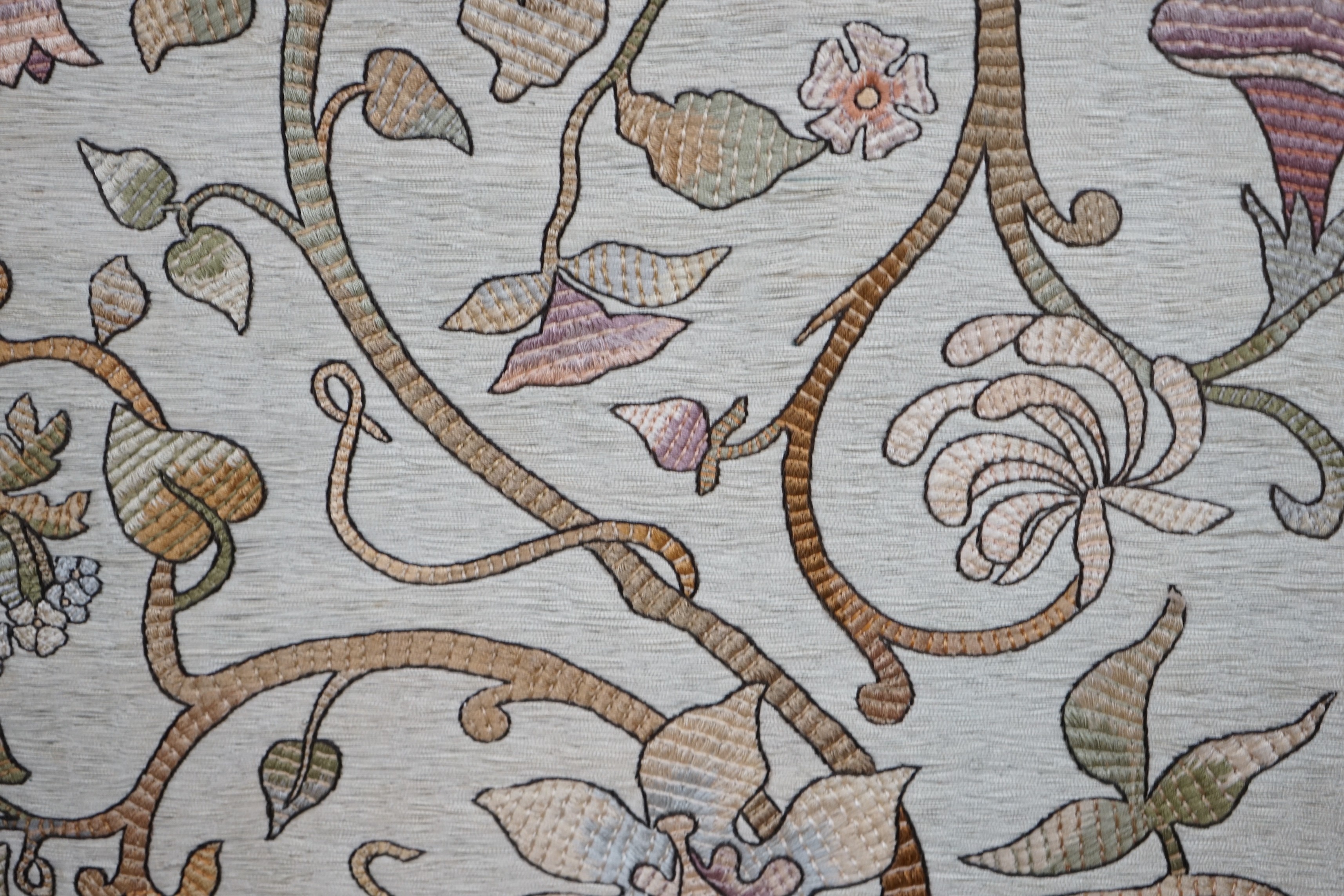 A coloured silkwork panel 64x51cm